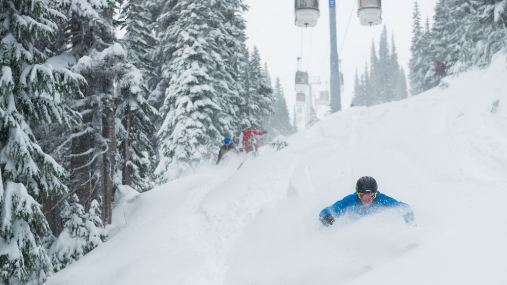 Poedersneeuw in Whistler Blackcomb.